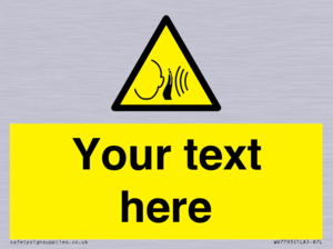 Custom warning sudden loud noise